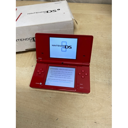 211A - Red Nintendo DiS Console - boxed - tested - no charger