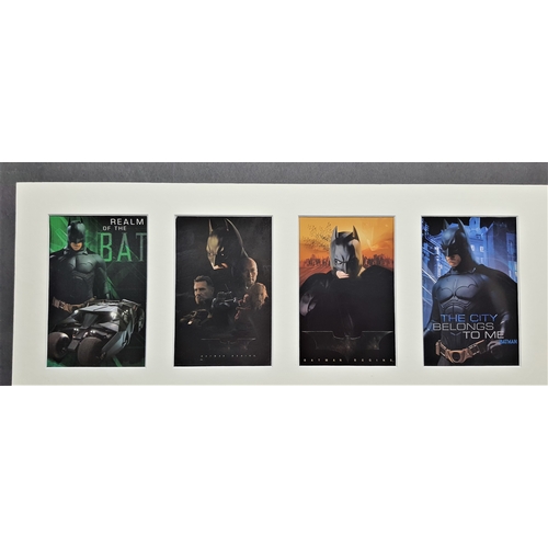 112A - Batman Begins. 4 colour prints in mount. Sealed. Size: 50.5 cm x 20.5 cm.