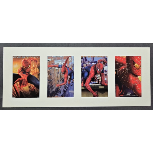 109A - Spider-man 2. 4 colour prints in mount. Sealed. Size: 51 cm x 20.5 cm.