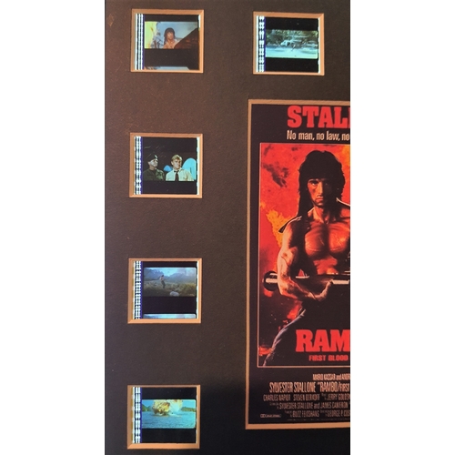 101A - Original film cells from the movie “Rambo First Blood Part II”. Limited edition presentation print w... 