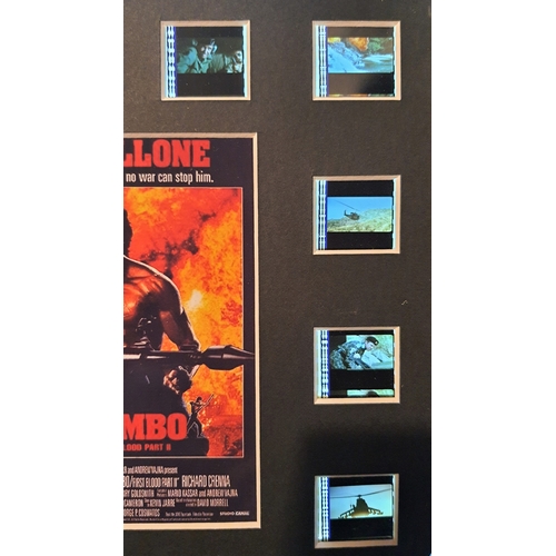 101A - Original film cells from the movie “Rambo First Blood Part II”. Limited edition presentation print w... 