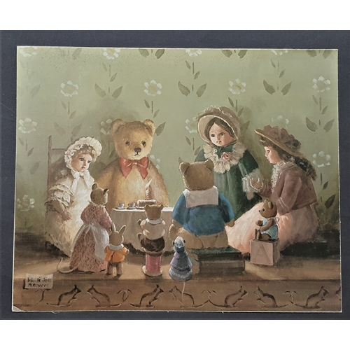 126A - 3 colour prints of teddies by Deborah Jones. “Teddie With Daisy Chain”, “A Fairy Tale” and “Birthday... 