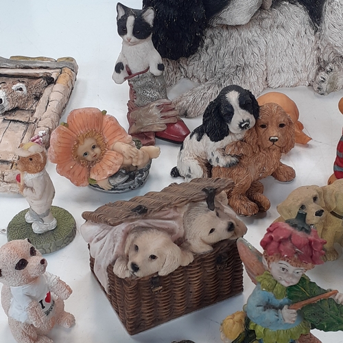 18 - Quantity of various different ornaments including dogs, cats, pigs, meerkat and more