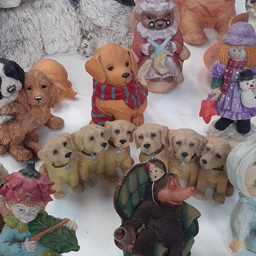 18 - Quantity of various different ornaments including dogs, cats, pigs, meerkat and more