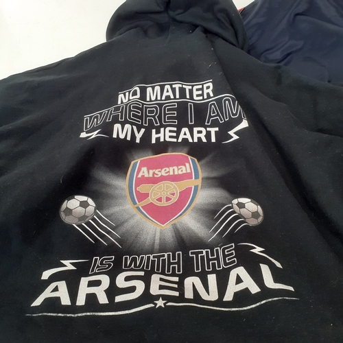 24 - 2 Arsenal tops. One hoodie and one tracksuit top. Havr been worn condition and would benefit from a ... 