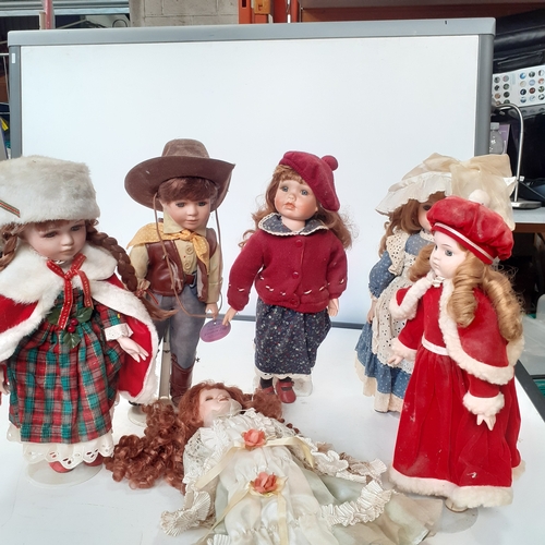 26 - Old porcelain dolls x 4. Need a clean up due to storage, however,  there is no damage to the dolls t... 