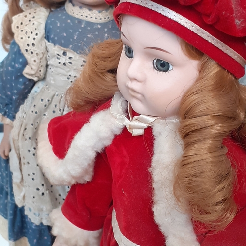 26 - Old porcelain dolls x 4. Need a clean up due to storage, however,  there is no damage to the dolls t... 