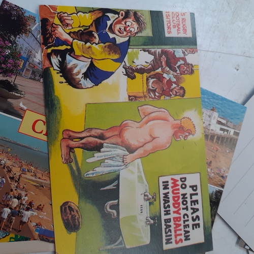 37 - Large quantity of postcards. Some may cause offence! Lots of good British vintage places/comedy. Maj... 