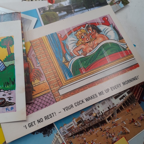 37 - Large quantity of postcards. Some may cause offence! Lots of good British vintage places/comedy. Maj... 