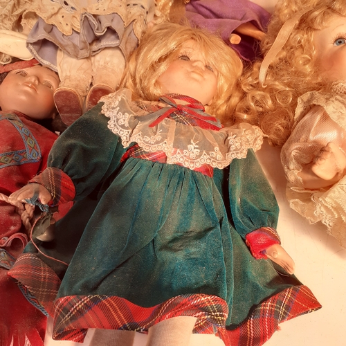 41 - Quantity of old China dolls. Unfortunately very dusty and dirty from storage so need loving. No dama... 