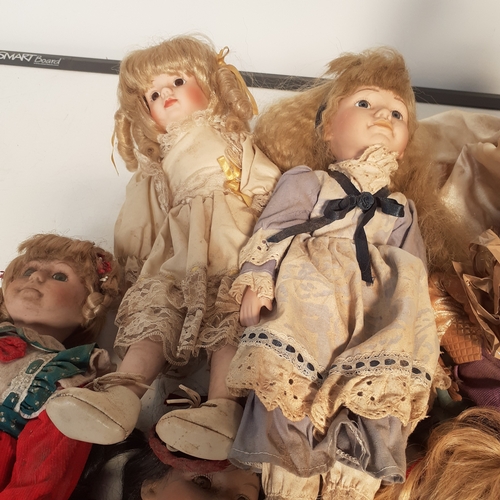 41 - Quantity of old China dolls. Unfortunately very dusty and dirty from storage so need loving. No dama... 