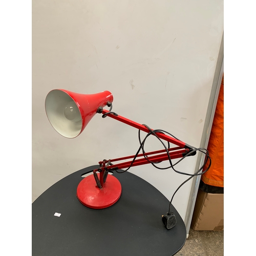 80 - Anglepoise red adjustable desk lamp