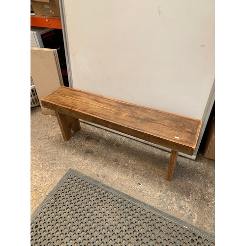 188 - 4ft long hand made bench from scaffold boards in very nice condition