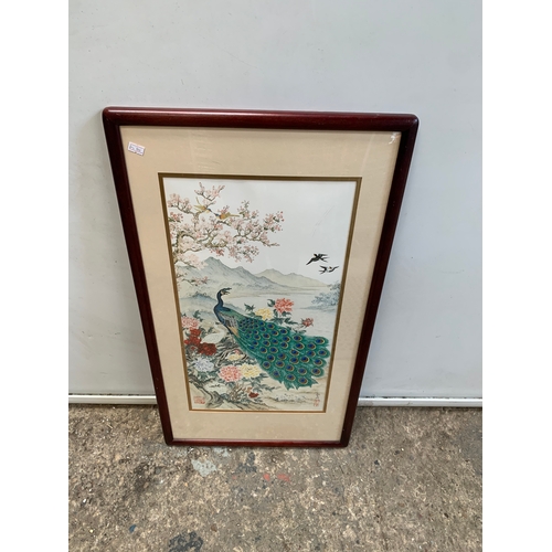 266 - Wel Tseng Yang signed oriental silk picture