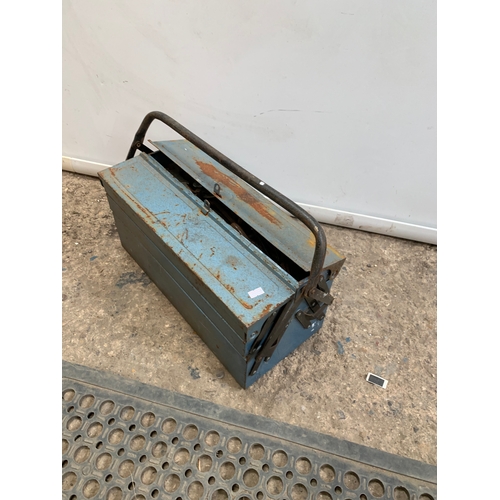 274A - Metal cantilever tool box with contents