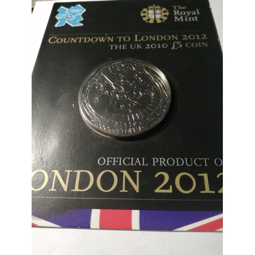 25A - 2010 (countdown to London) 5 pounds coin in original sleeve