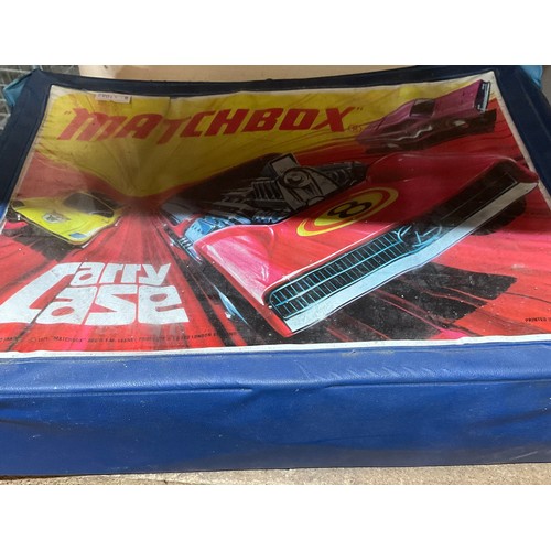 110 - Matchbox case with a selection of diecast vehicles to include Lesney matchbox etc