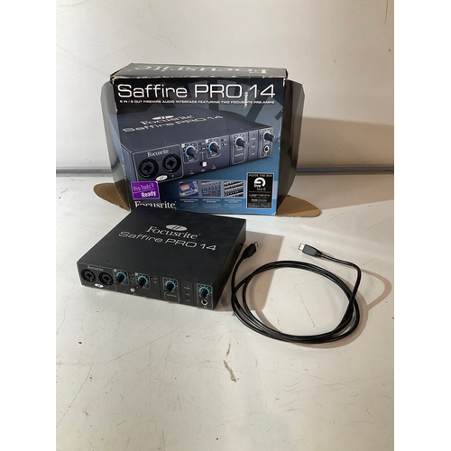 148 - Focusrite Saffire Pro 14 8 in/6 out FireWire audio interface featuring two Focusrite pre- amps