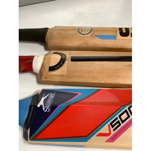 309 - 3 cricket bats includes slazenger plus County