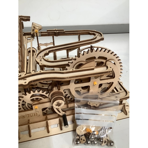 363 - Wooden model of a marble run roller coaster