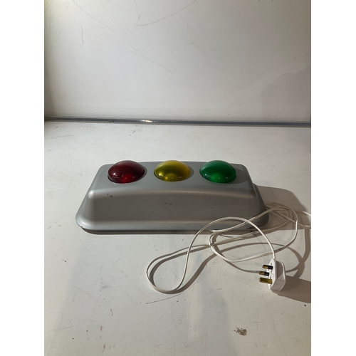 218 - Red, yellow and green traffic light wall lights ideal for man cave