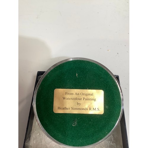 82 - Peterborough cathedral glass paperweight in box