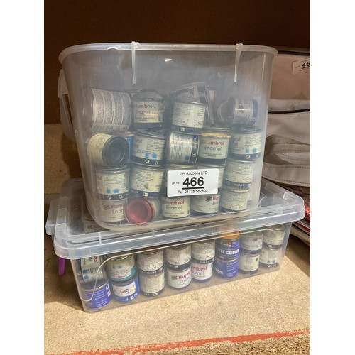 466 - Large quantity of humbrol enamel miniature paints