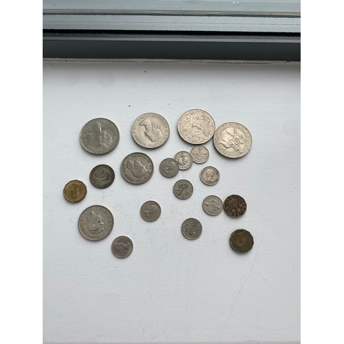 55 - Mixed English coinage inc 4x crowns, half crown, size pence, three pence