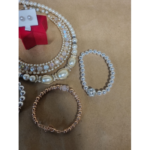 92A - New in boxes selection of pearl type costume jewellery