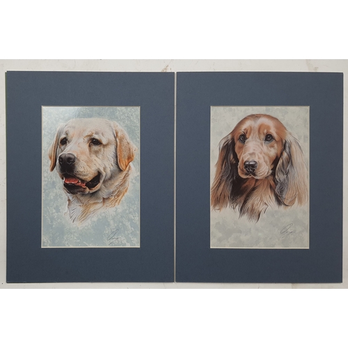 114A - 6 colour dog prints by Stephen Ormerod, different breeds. Sealed. Size: 24 cm x 30.5 cm.