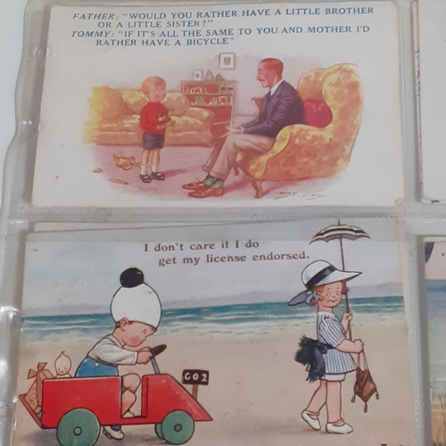 71A - 15 humorous collectible postcards from the 1920s/30s. All written on with franked stamps showing mos... 