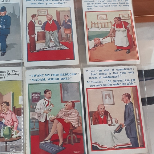 74A - 40 humorous collectible postcards from the 1920s/50s and 70s. Most written on with franked stamps sh... 