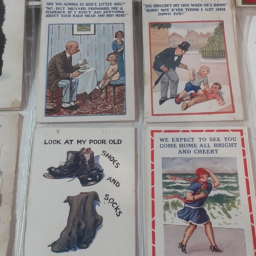 74A - 40 humorous collectible postcards from the 1920s/50s and 70s. Most written on with franked stamps sh... 