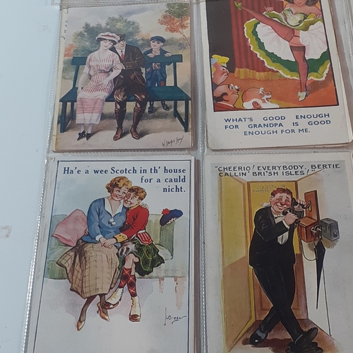 74A - 40 humorous collectible postcards from the 1920s/50s and 70s. Most written on with franked stamps sh... 