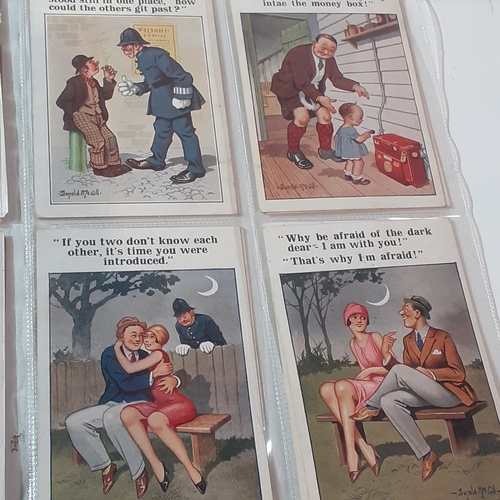 74A - 40 humorous collectible postcards from the 1920s/50s and 70s. Most written on with franked stamps sh... 