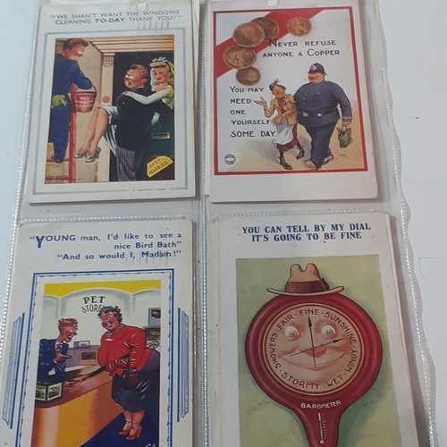 75A - 24 humorous collectible postcards mostly from the 50s and 70s. Written on with franked stamps showin... 