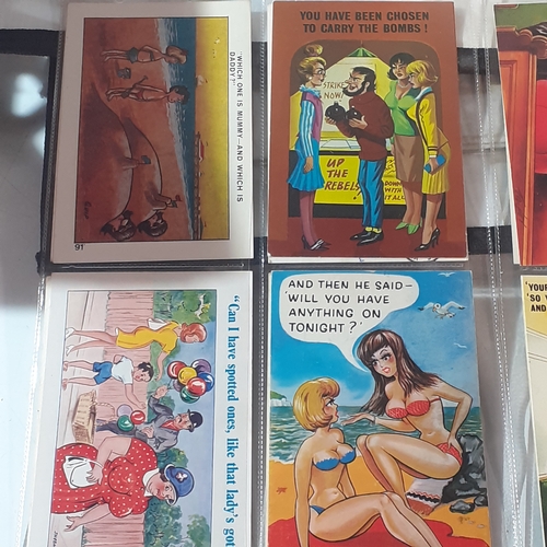 76A - 24 humorous collectible postcards from the 20s 50s and 70s. Written on with franked stamps showing d... 