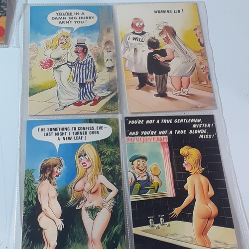 76A - 24 humorous collectible postcards from the 20s 50s and 70s. Written on with franked stamps showing d... 