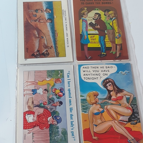 76A - 24 humorous collectible postcards from the 20s 50s and 70s. Written on with franked stamps showing d... 