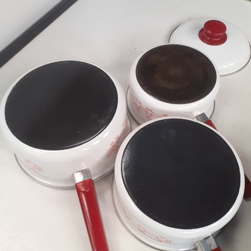 2 - 3 Vitrex enamel pans. Graduating sizes. Good quality and sound solid condition. Interiors could do w... 