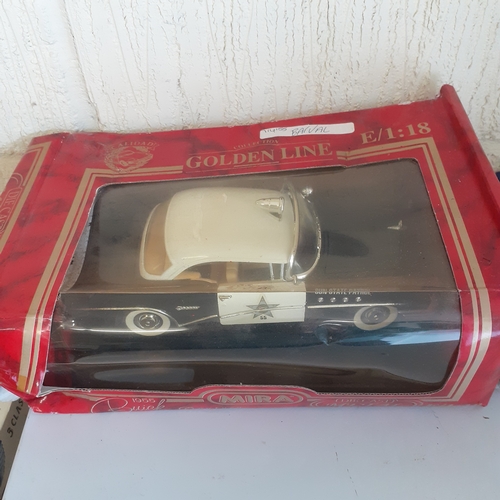 3 - Diecast Mira E/1:18 1955 Buick Century. Has not been removed from box but box is dusty and damaged f... 