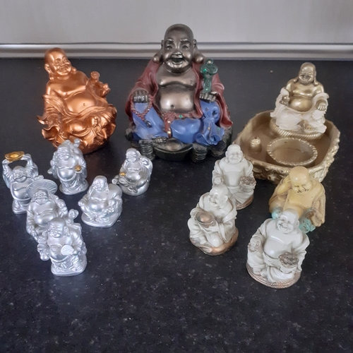 5 - Buddha ornaments x 12. Various sizes and detail. A little dusty but no damage