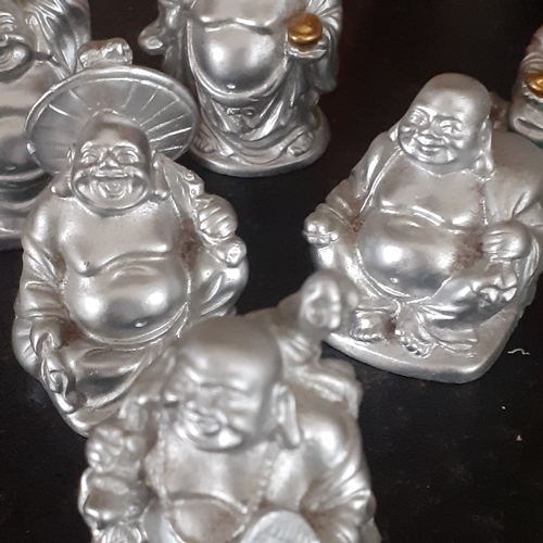 5 - Buddha ornaments x 12. Various sizes and detail. A little dusty but no damage