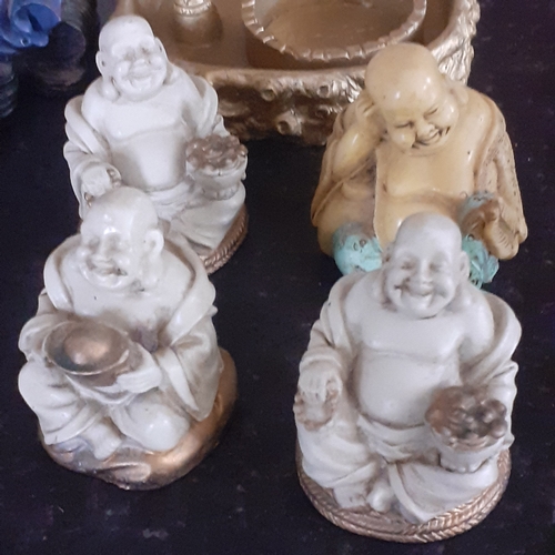 5 - Buddha ornaments x 12. Various sizes and detail. A little dusty but no damage