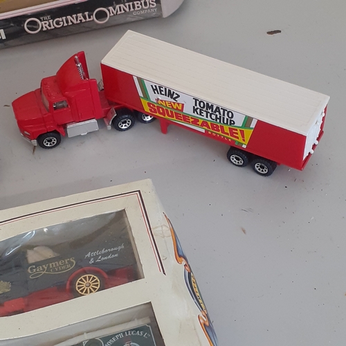 10 - Mixed diecast , Corgi and Matchbox lot to include a Blackpool tram, boxed. Eddie Stobart lorry and t... 