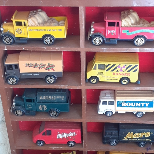 13 - Quantity of diecast, mainly promotional cars and trucks. Some on wooden presentation case. Mostly ha... 