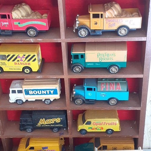 13 - Quantity of diecast, mainly promotional cars and trucks. Some on wooden presentation case. Mostly ha... 