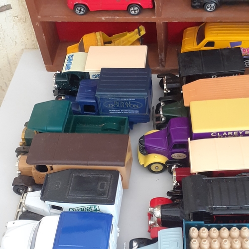 13 - Quantity of diecast, mainly promotional cars and trucks. Some on wooden presentation case. Mostly ha... 