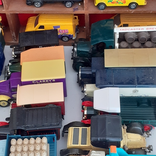 13 - Quantity of diecast, mainly promotional cars and trucks. Some on wooden presentation case. Mostly ha... 