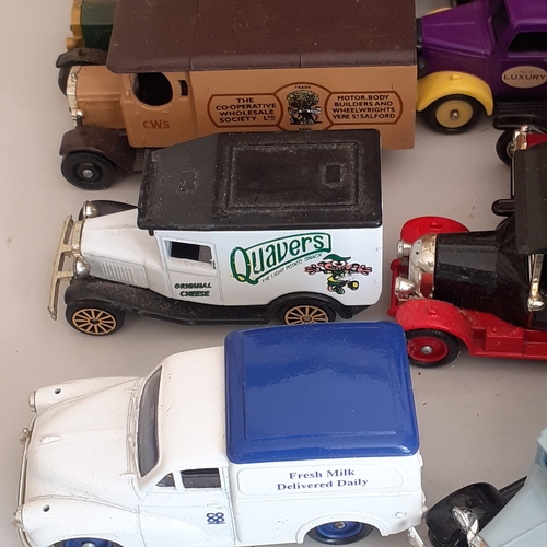 13 - Quantity of diecast, mainly promotional cars and trucks. Some on wooden presentation case. Mostly ha... 